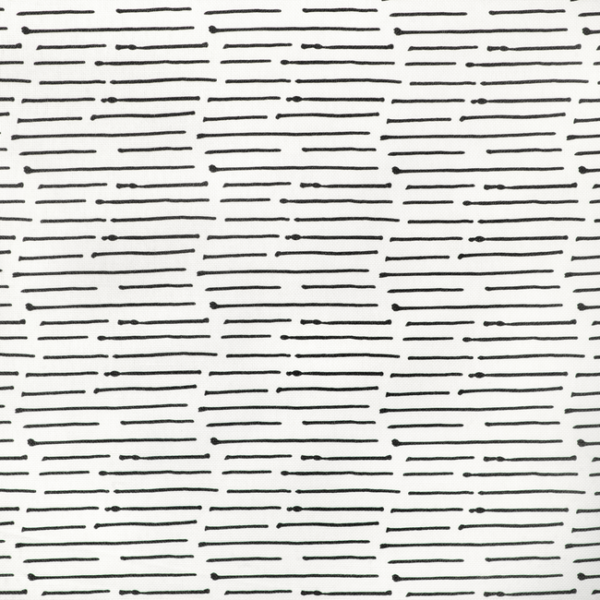 CAROLINE CECIL TEXTILES ORIGINS INK STRIPE - BLACK/OYSTER upholstery fabric swatch for sample-first furniture planning