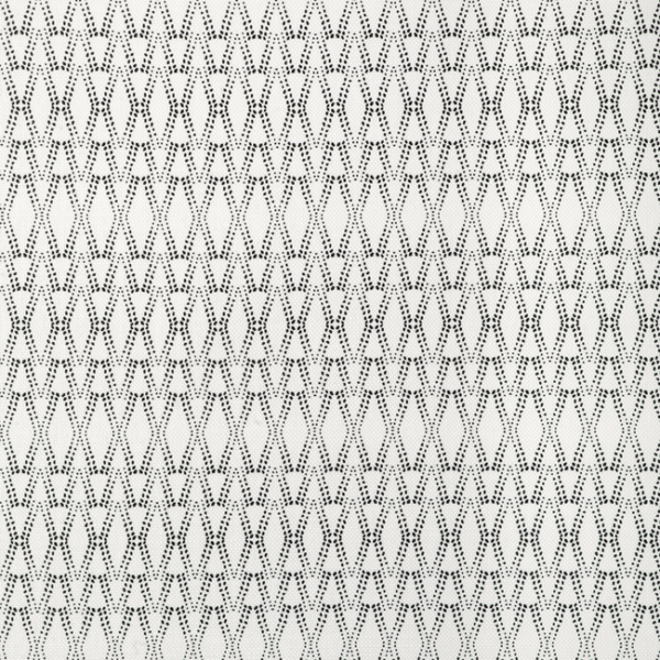 CAROLINE CECIL TEXTILES ORIGINS KETUT - BLACK/OYSTER upholstery fabric swatch for sample-first furniture planning