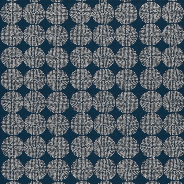 CLARKE & CLARKE AMARA KIKO - INDIGO upholstery fabric swatch for sample-first furniture planning