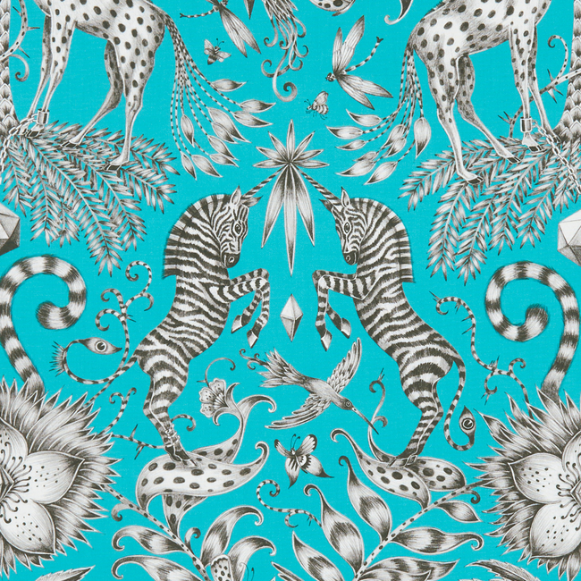 CLARKE & CLARKE ANIMALIA KRUGER - TEAL F1111/07.CAC.0