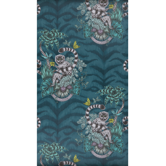 CLARKE & CLARKE ANIMALIA LEMUR - NAVY W0103/03.CAC.0