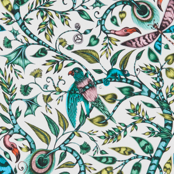 CLARKE & CLARKE ANIMALIA ROUSSEAU - JUNGLE upholstery fabric swatch for sample-first furniture planning
