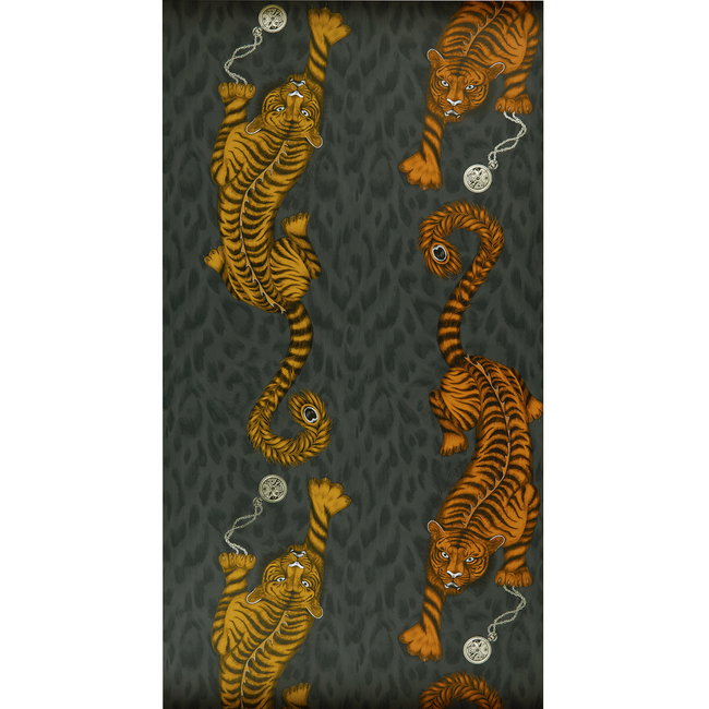 CLARKE & CLARKE ANIMALIA TIGRIS - FLAME W0105/01.CAC.0
