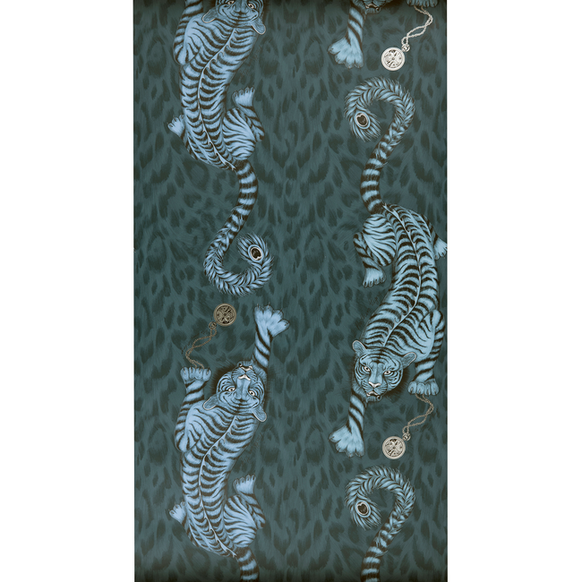 CLARKE & CLARKE ANIMALIA TIGRIS - NAVY W0105/03.CAC.0