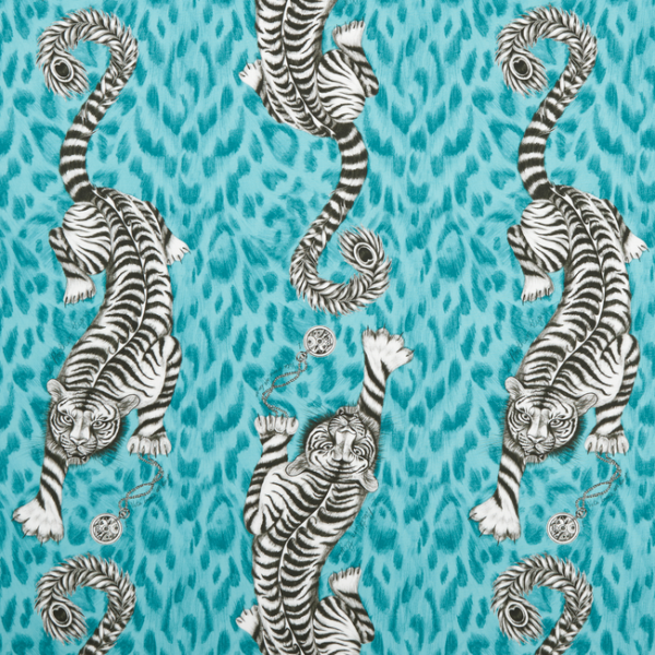 CLARKE & CLARKE ANIMALIA TIGRIS - TEAL F1114/04.CAC.0