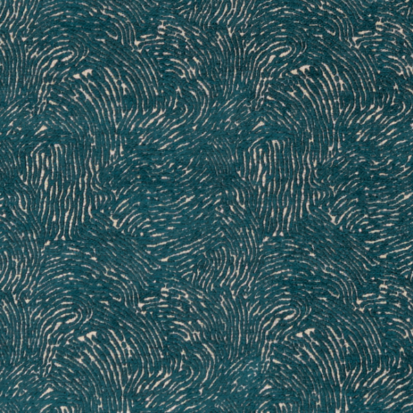 CLARKE & CLARKE AVALON LEVANTE - TEAL upholstery fabric swatch for sample-first furniture planning