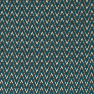 Clarke & Clarke Avalon Zion - Teal upholstery fabric swatch