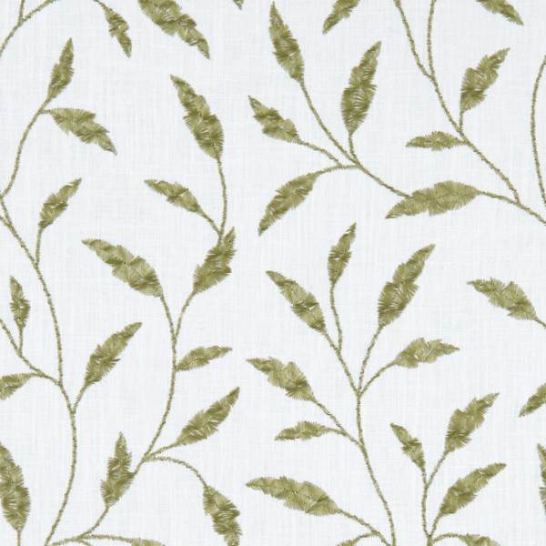 CLARKE & CLARKE AVEBURY FAIRFORD - OLIVE upholstery fabric swatch for sample-first furniture planning