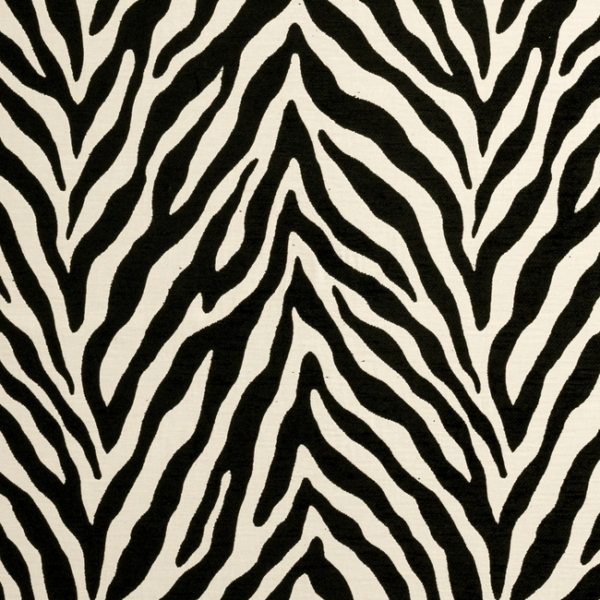CLARKE & CLARKE BLACK + WHITE BW1029 - BLACK/WHITE upholstery fabric swatch for sample-first furniture planning
