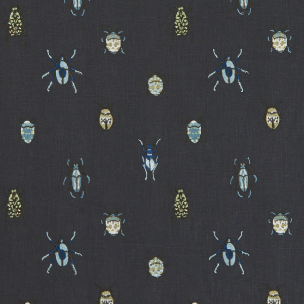 CLARKE & CLARKE BOTANICA BEETLE - MINERAL upholstery fabric swatch for sample-first furniture planning