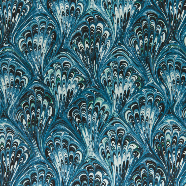 CLARKE & CLARKE BOTANICA PAVONE - TEAL upholstery fabric swatch for sample-first furniture planning