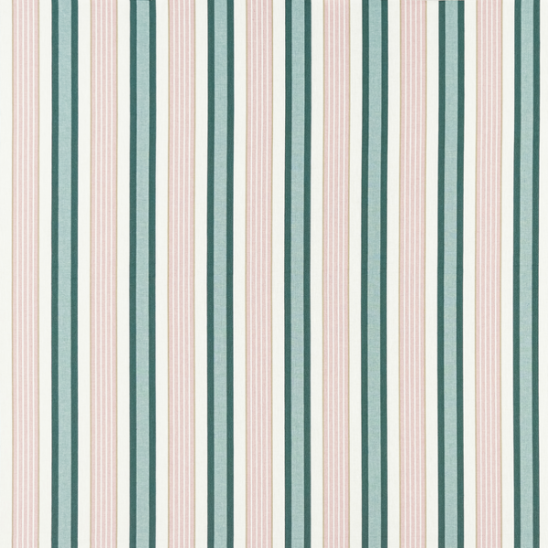 CLARKE & CLARKE BOTANIST BELVOIR - EMERALD/BLUSH upholstery fabric swatch for sample-first furniture planning