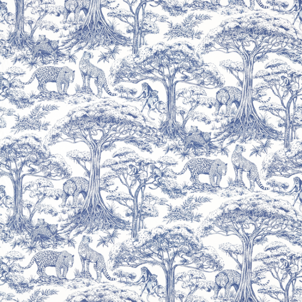 CLARKE & CLARKE BREEGAN JANE KISUMU - MIDNIGHT upholstery fabric swatch for sample-first furniture planning