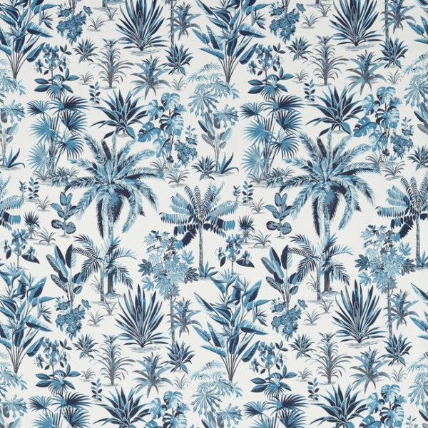 CLARKE & CLARKE BREEGAN JANE MALINDI - CARIBBEAN upholstery fabric swatch for sample-first furniture planning