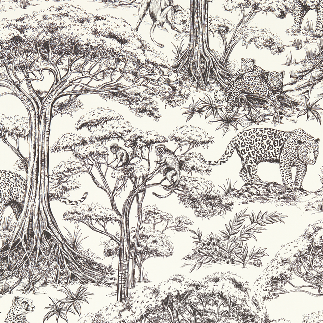 CLARKE & CLARKE BREEGAN JANE WALLCOVERING KISUMU - NOIR WP W0185/03.CAC.0