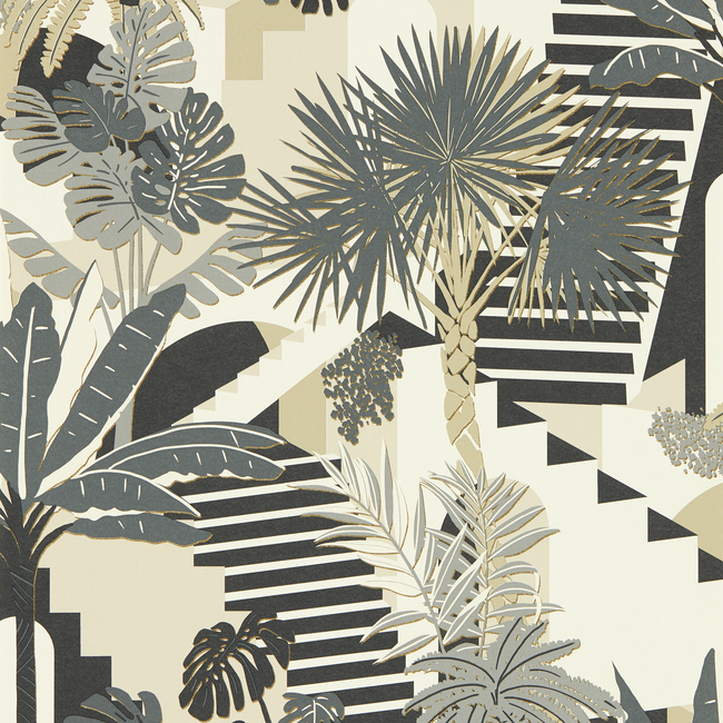 CLARKE & CLARKE BREEGAN JANE WALLCOVERING MALINDI - CHARCOAL WP W0186/01.CAC.0