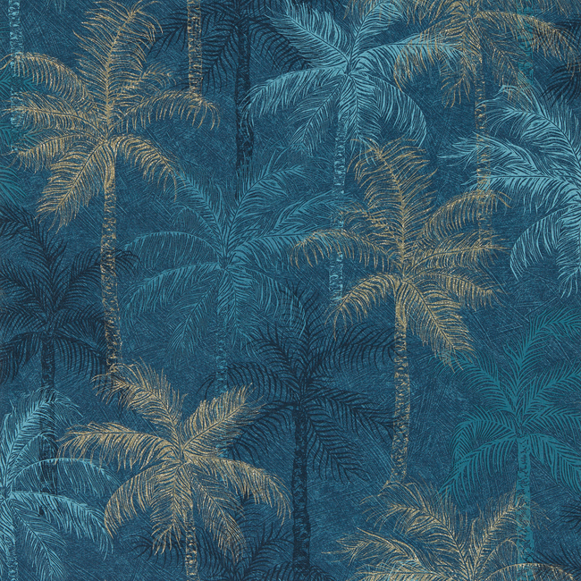 CLARKE & CLARKE BREEGAN JANE WALLCOVERING PALMYRA - MIDNIGHT WP W0189/02.CAC.0