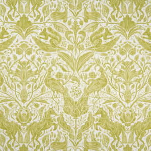 Clarke & Clarke Country Garden Forest Trail - Citrus upholstery fabric swatch