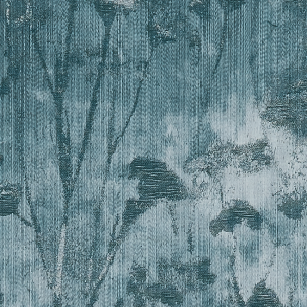 CLARKE & CLARKE DIFFUSION SILHOUETTE - KINGFISHER upholstery fabric swatch for sample-first furniture planning