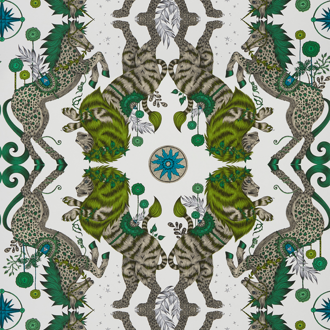 CLARKE & CLARKE EMMA J SHIPLEY FOR C&C WILDERIE CASPIAN WP - LIME W0113/04.CAC.0