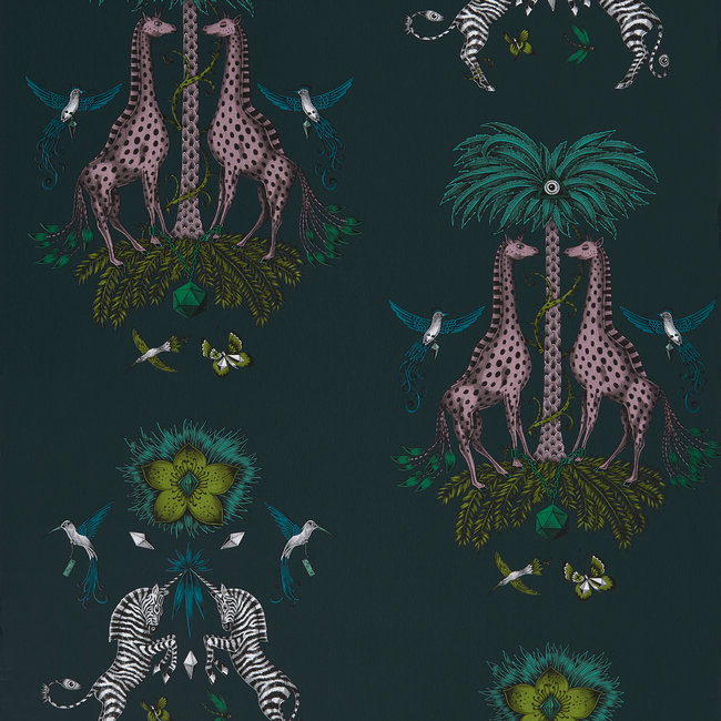 CLARKE & CLARKE EMMA J SHIPLEY FOR C&C WILDERIE CREATURA - TEAL W0114/03.CAC.0