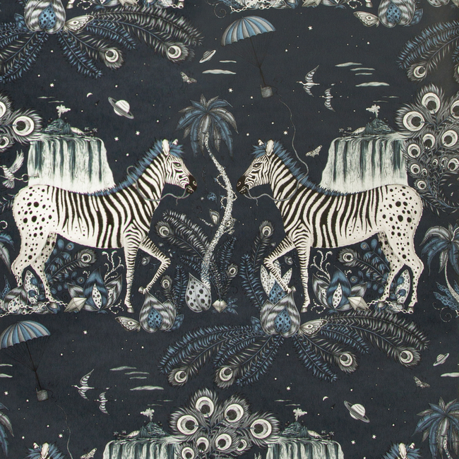 CLARKE & CLARKE EMMA J SHIPLEY FOR C&C WILDERIE LOST WORLD - NAVY W0117/03.CAC.0