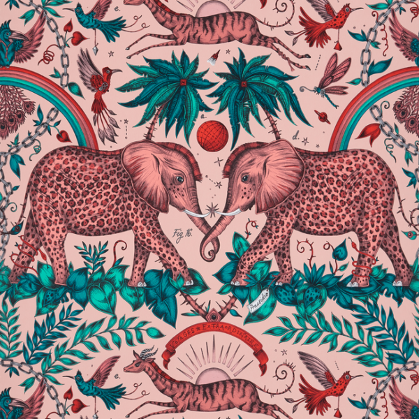 CLARKE & CLARKE EMMA J SHIPLEY FOR C&C WILDERIE ZAMBEZI - PINK W0121/05.CAC.0