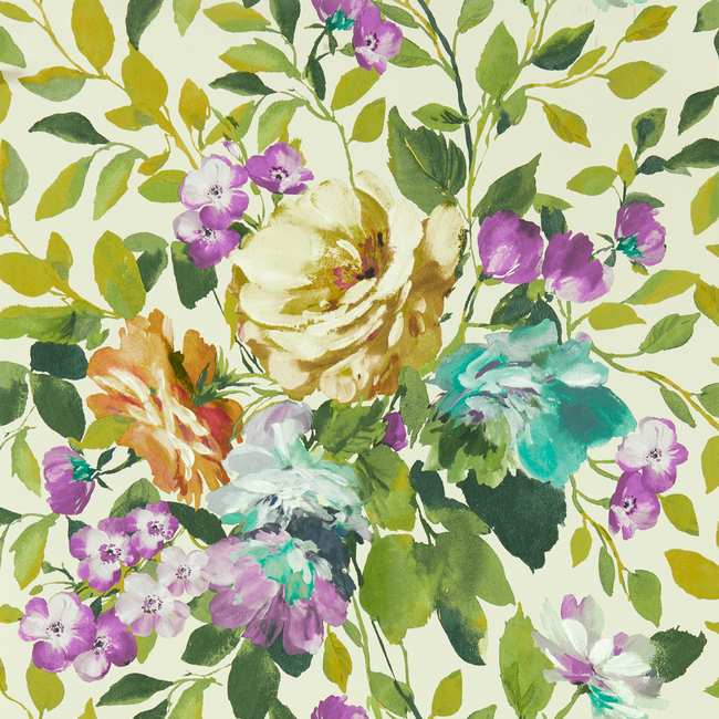 CLARKE & CLARKE EXOTICA 2 LUXURY WALLCOVERING BLOOM - AMETHYST WP W0139/01.CAC.0
