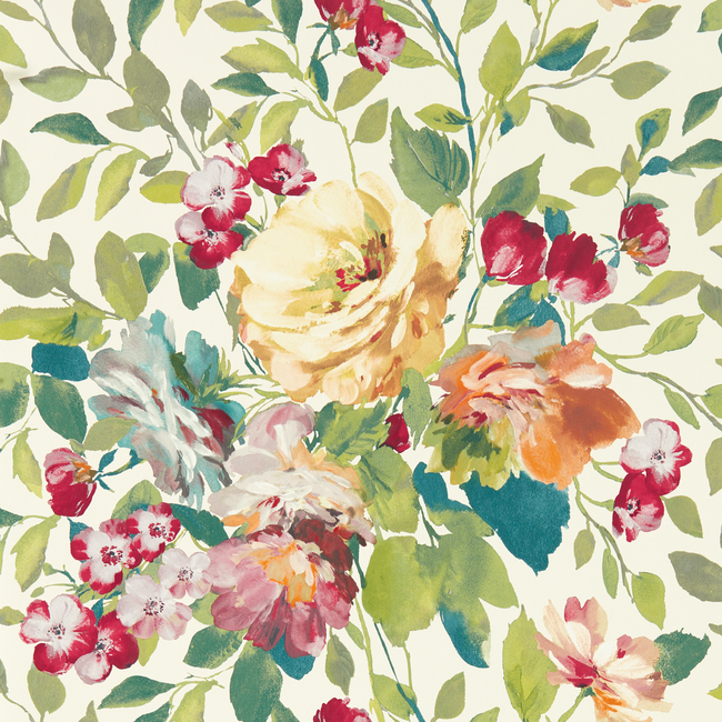 CLARKE & CLARKE EXOTICA 2 LUXURY WALLCOVERING BLOOM - MULTI WP W0139/04.CAC.0