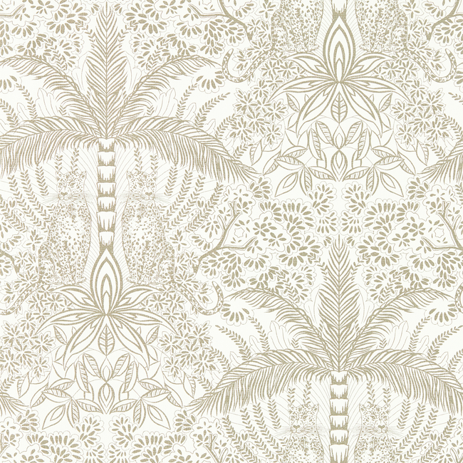 CLARKE & CLARKE EXOTICA 2 LUXURY WALLCOVERING LEOPARDO - GOLD/IVORY WP W0141/03.CAC.0