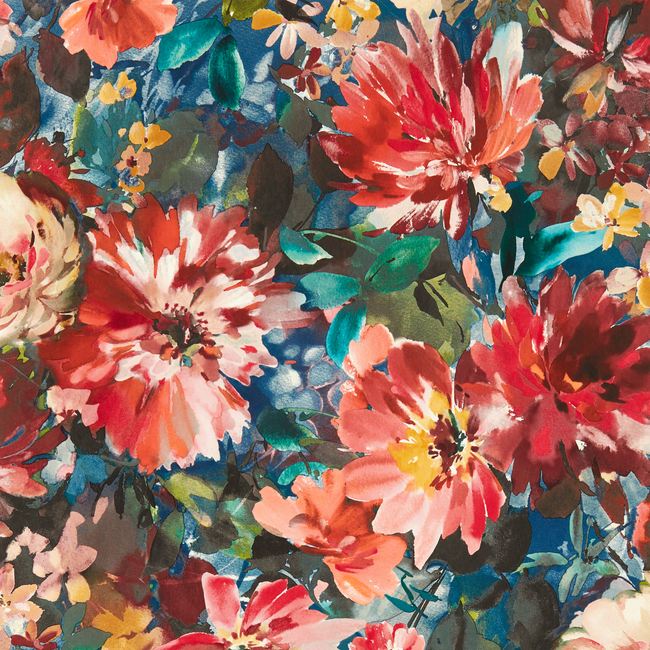 CLARKE & CLARKE EXOTICA 2 LUXURY WALLCOVERING TAHITI - MIDNIGHT WP W0145/03.CAC.0