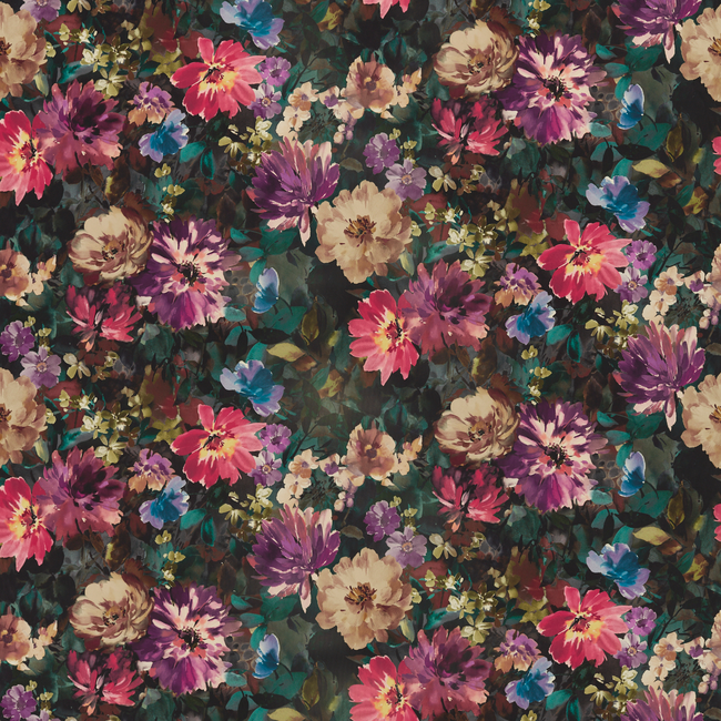 CLARKE & CLARKE EXOTICA 2 TAHITI - AMETHYST/EMERALD VELVET F1610/01.CAC.0