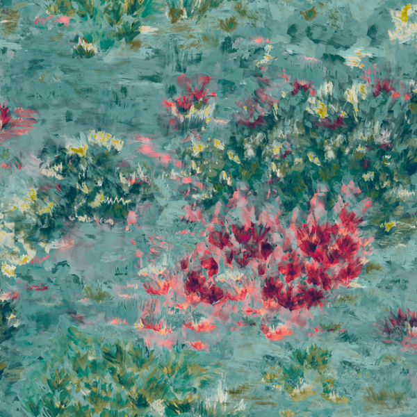CLARKE & CLARKE EXOTICA FIORE - MINERAL upholstery fabric swatch for sample-first furniture planning
