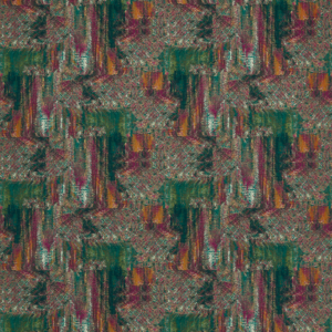 Clarke & Clarke Ferndene Hillcrest Velvet - Forest/raspberry upholstery fabric swatch
