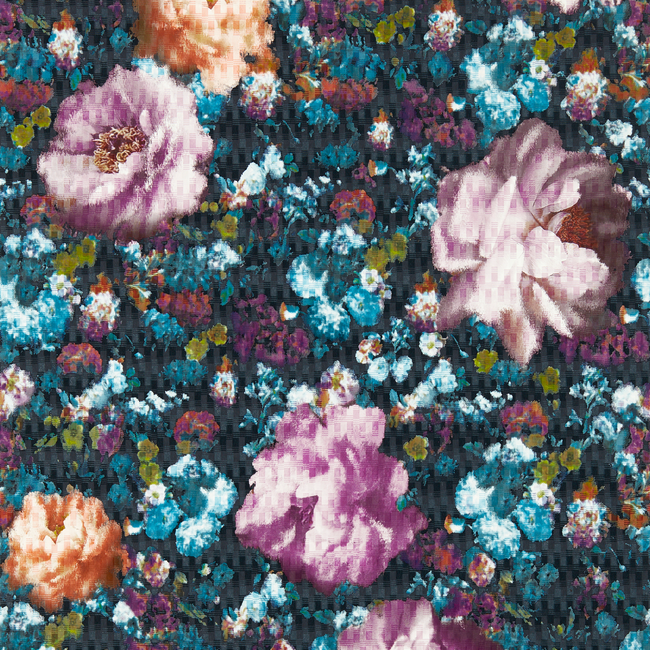 CLARKE & CLARKE FUSION LUXURY WALLCOVERING CAMILE - MIDNIGHT WP W0148/01.CAC.0