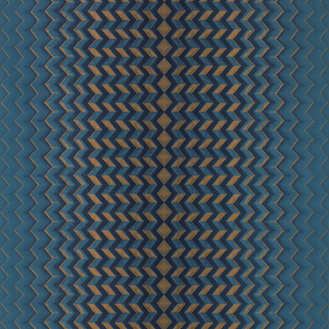 CLARKE & CLARKE FUSION LUXURY WALLCOVERING FRAGMENT - MIDNIGHT/COPPER WP W0150/03.CAC.0