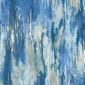 Clarke & Clarke Kaleidoscope Umbra - Denim upholstery fabric swatch