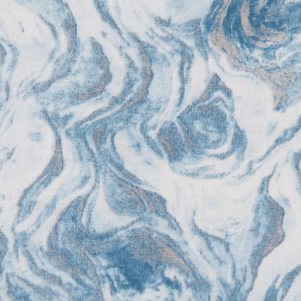 CLARKE & CLARKE LUSSO SHEERS LAVICO SHEER - CHAMBRAY upholstery fabric swatch for sample-first furniture planning