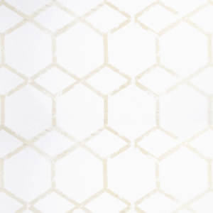 Clarke & Clarke Metalli Forma - Champagne upholstery fabric swatch