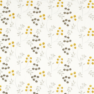Clarke & Clarke Pavilion Rochelle - Pewter/chartreuse upholstery fabric swatch