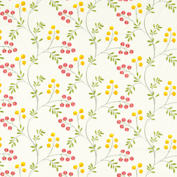 CLARKE & CLARKE PAVILION ROCHELLE - SUMMER upholstery fabric swatch for sample-first furniture planning