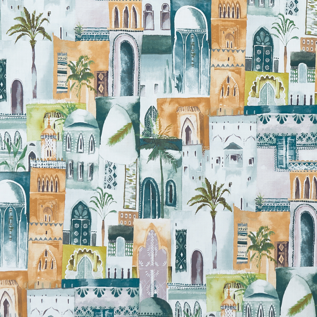CLARKE & CLARKE PRINCE OF PERSIA MARRAKECH - TEAL/SPICE F1368/04.CAC.0