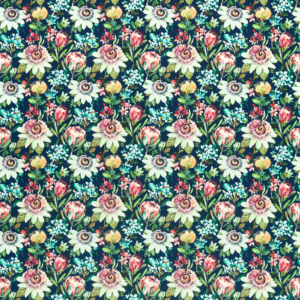 Clarke & Clarke Studio G For C&C Amazonia Paradise - Midnight Velvet upholstery fabric swatch