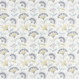 Clarke & Clarke Studio G For C&C Bohemia Bohemia - Charcoal/ochre upholstery fabric swatch