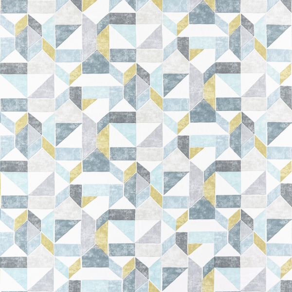 CLARKE & CLARKE STUDIO G FOR C&C BOHEMIA LANNA - CHARCOAL/OCHRE upholstery fabric swatch for sample-first furniture planning