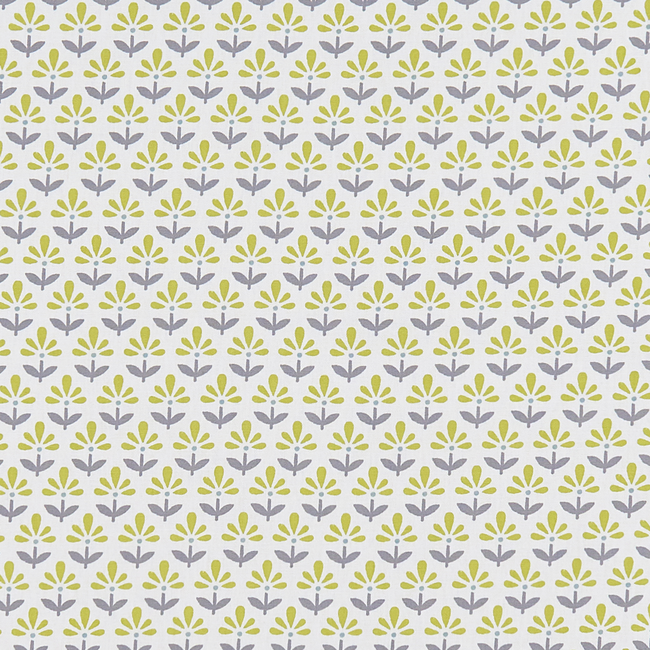 CLARKE & CLARKE STUDIO G FOR C&C CO-ORDINATES FLEUR - CHARTREUSE/CHARCOAL F1373/03.CAC.0