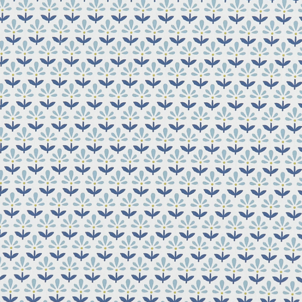CLARKE & CLARKE STUDIO G FOR C&C CO-ORDINATES FLEUR - DENIM upholstery fabric swatch for sample-first furniture planning