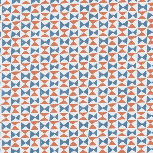 CLARKE & CLARKE STUDIO G FOR C&C CO-ORDINATES ORIANNA - DENIM/SPICE F1376/03.CAC.0