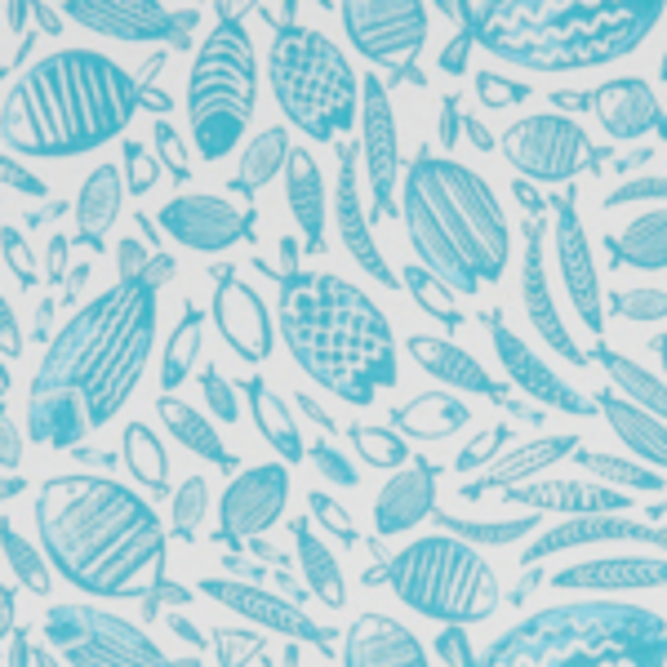 CLARKE & CLARKE STUDIO G FOR C&C LAND & SEA TRAWLER - AQUA upholstery fabric swatch for sample-first furniture planning