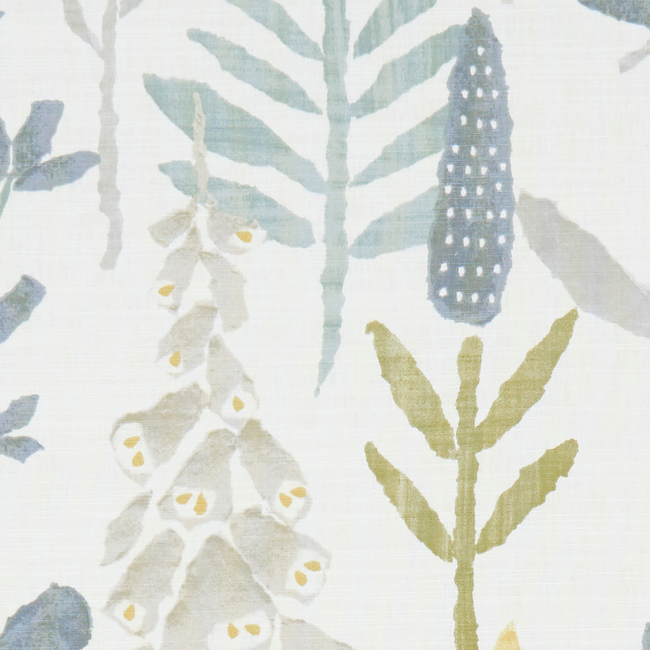 CLARKE & CLARKE STUDIO G FOR C&C ROOF GARDEN BELLFLOWER - CHAMBRAY/HONEY F1232/01.CAC.0 - Limited Stock